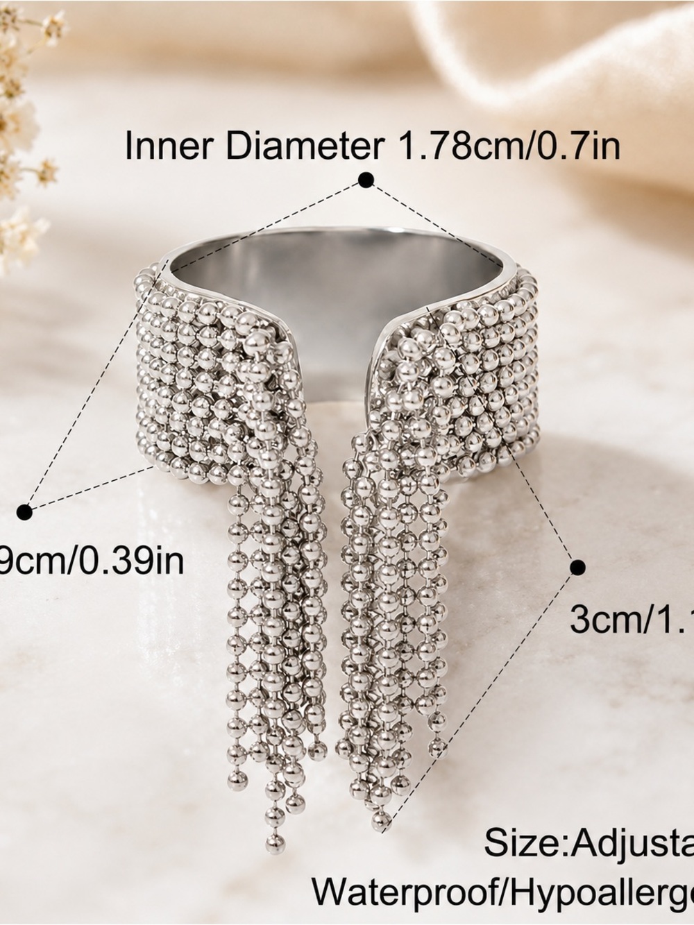 Cascade Fringe Statement Ring - Picture 3 of 3